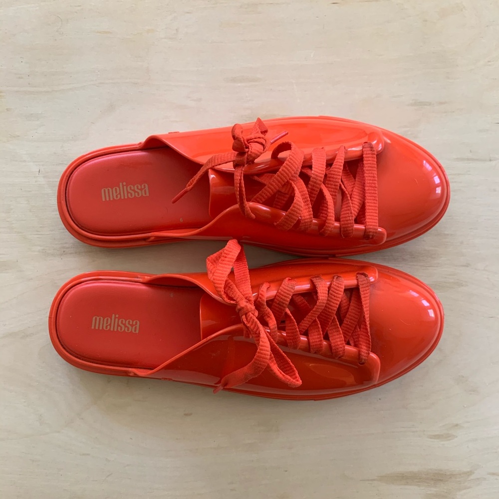 Melissa Orange Jelly Slip-On Sneaker, sz 7